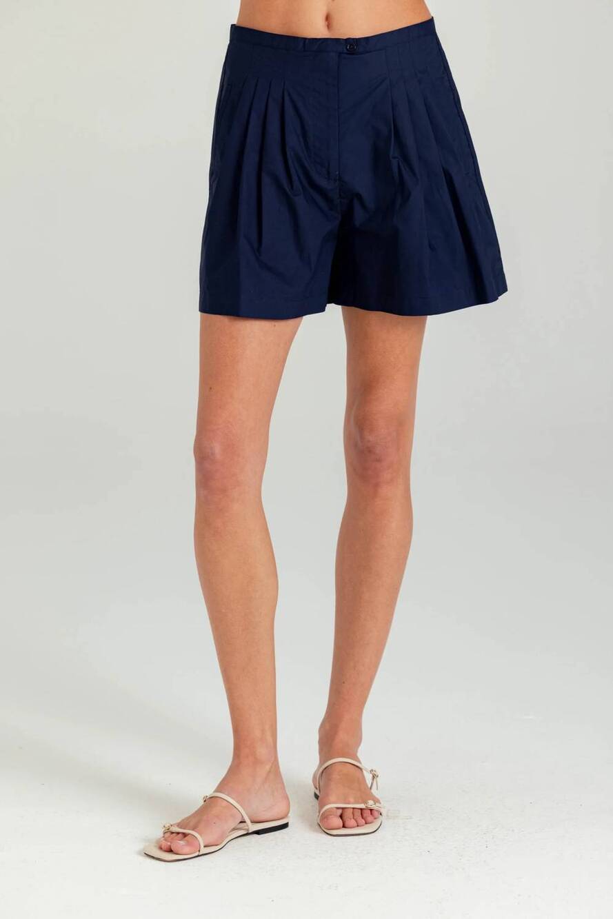 NEW SUNDAYS poplin cezanne shorts in navy